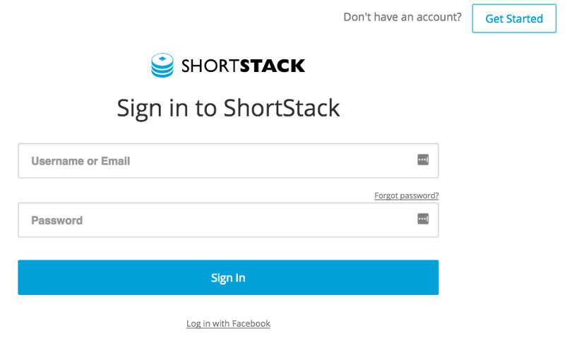 ShortStack homepage