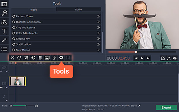 Movavi tools screenshot