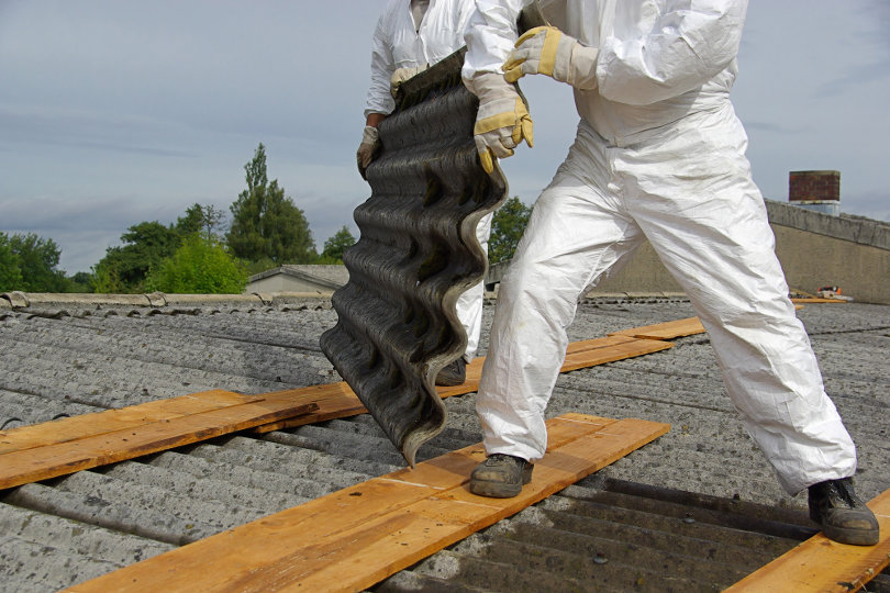 Asbestos roofing