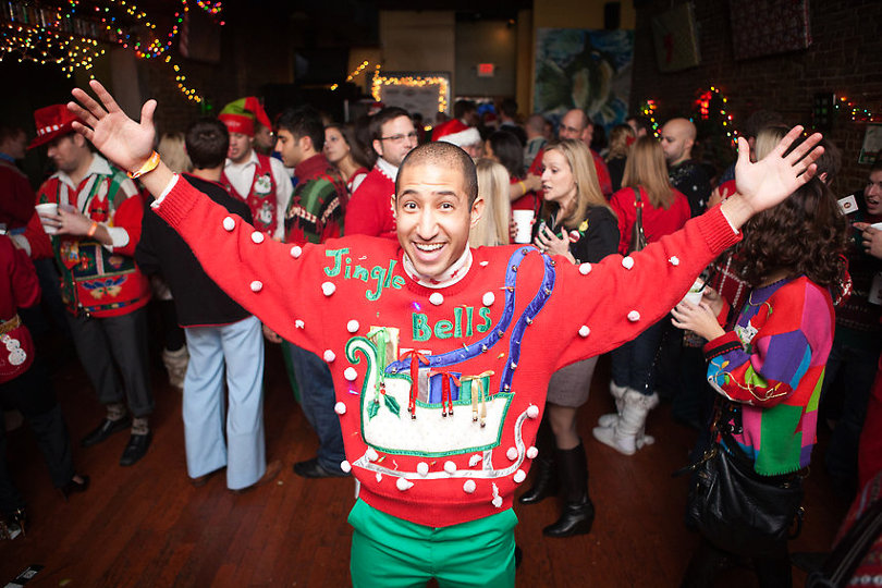 Ugly Christmas sweater office party