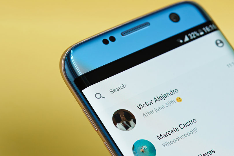 Facebook Messenger app menu on a smartphone
