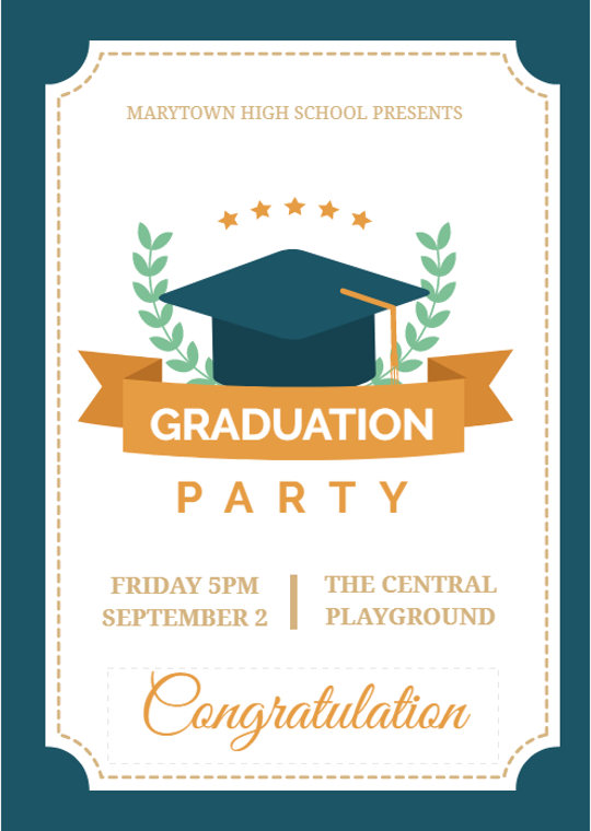 Graduation party poster example