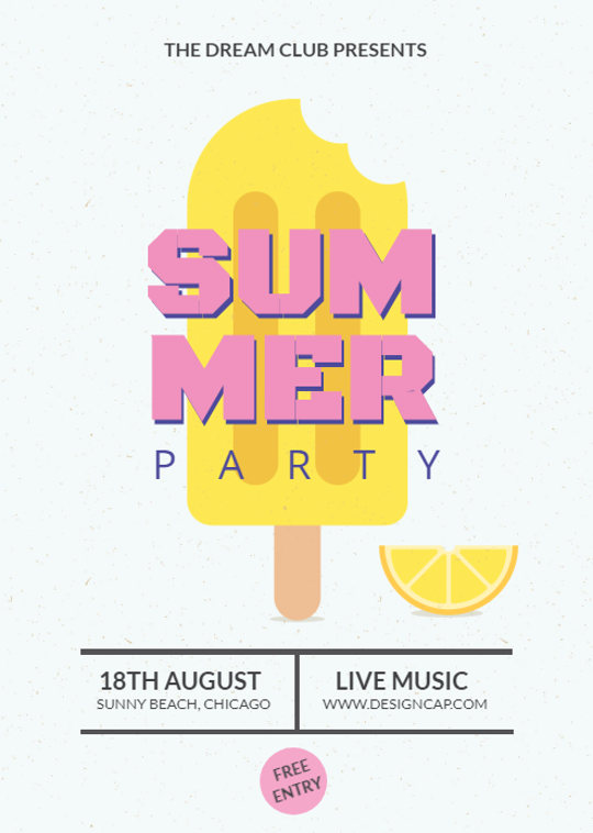 Summer party poster example