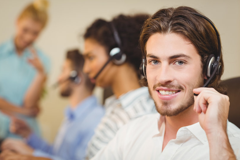 Virtual call centre business team