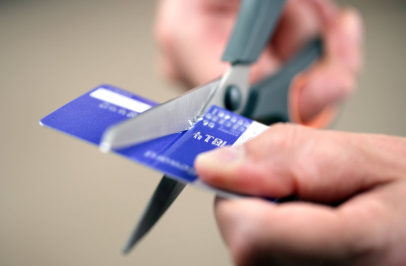 Cutting a credit card