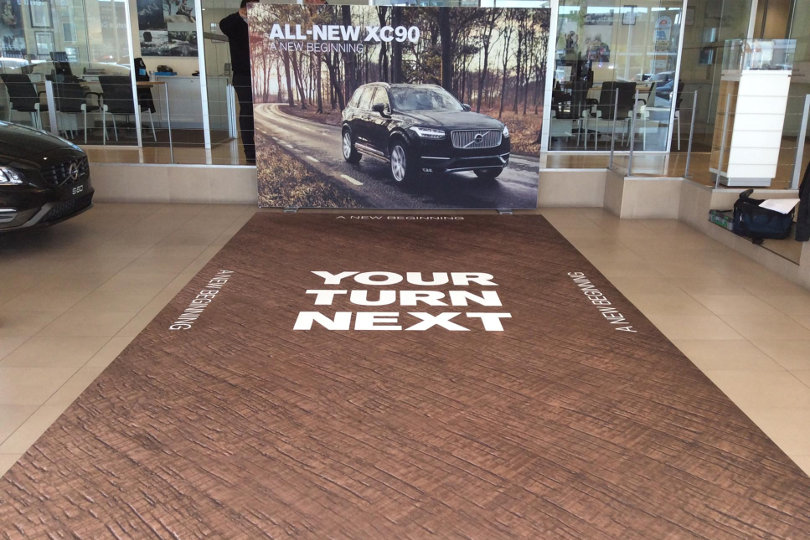 Floor graphic advertising example