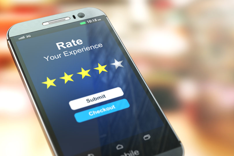 Posting online reviews via smartphone