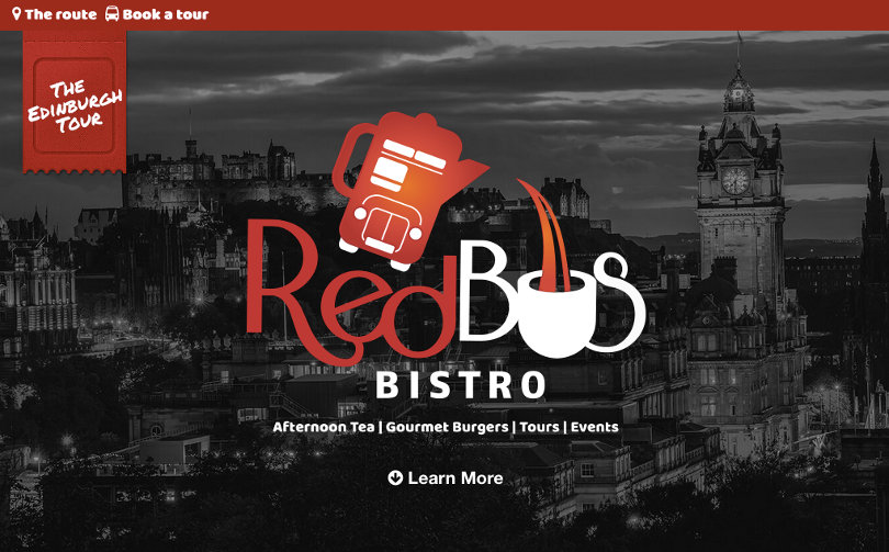 Red Bus Bistro website screnshot