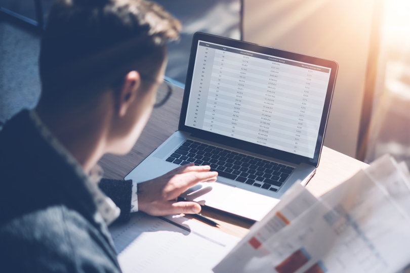 Debt management specialist using software