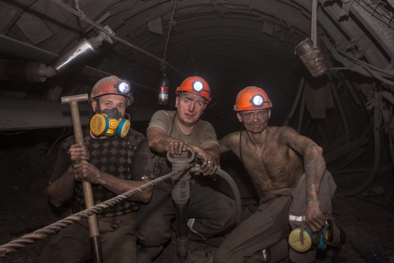 Mining workers