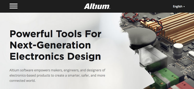 Altium homepage screenshot