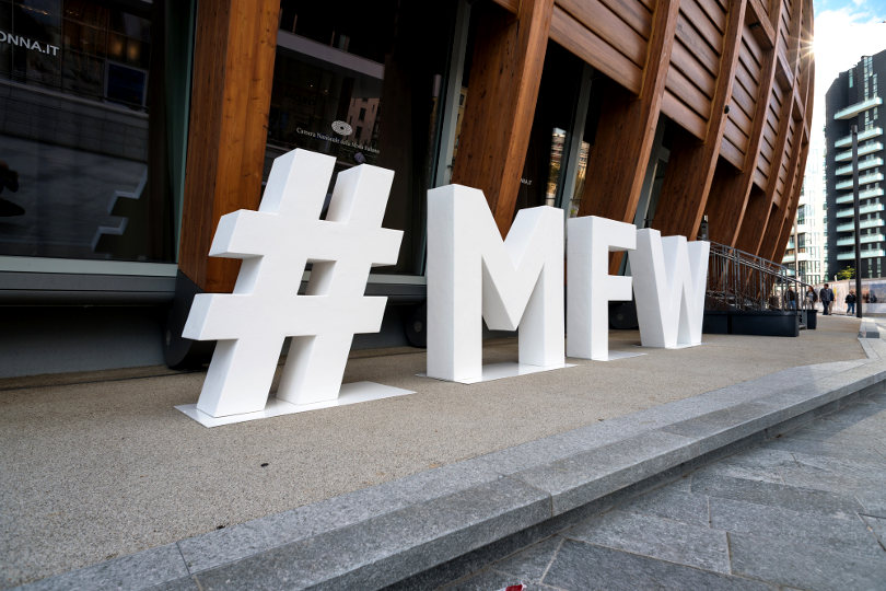 Milan Fashion Week hashtag for social media