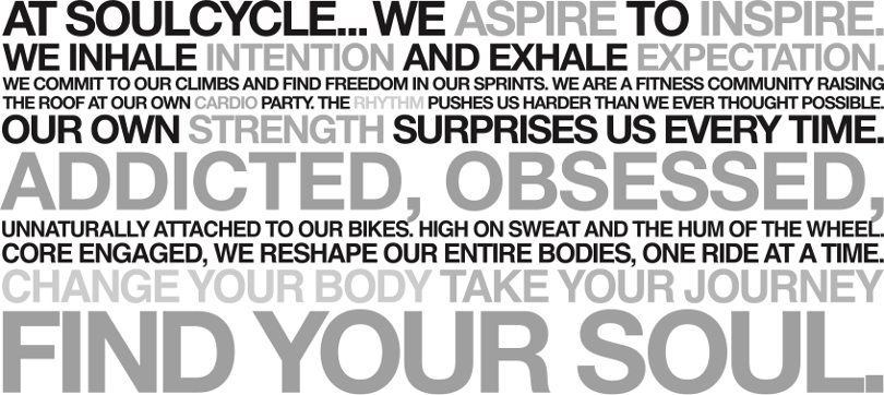 SoulCycle mantra and story