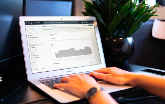 SEO specialist working with the Google search console