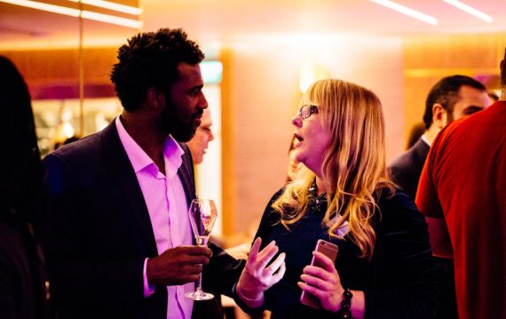 Elevator pitch at a networking event